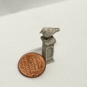 Dollhouse Miniature Standing Song Bird Relic, Miniature Bird Sculptures or Figurines image 3