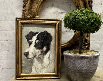 Dollhouse Miniature Dog Portrait, Miniature Canine Print