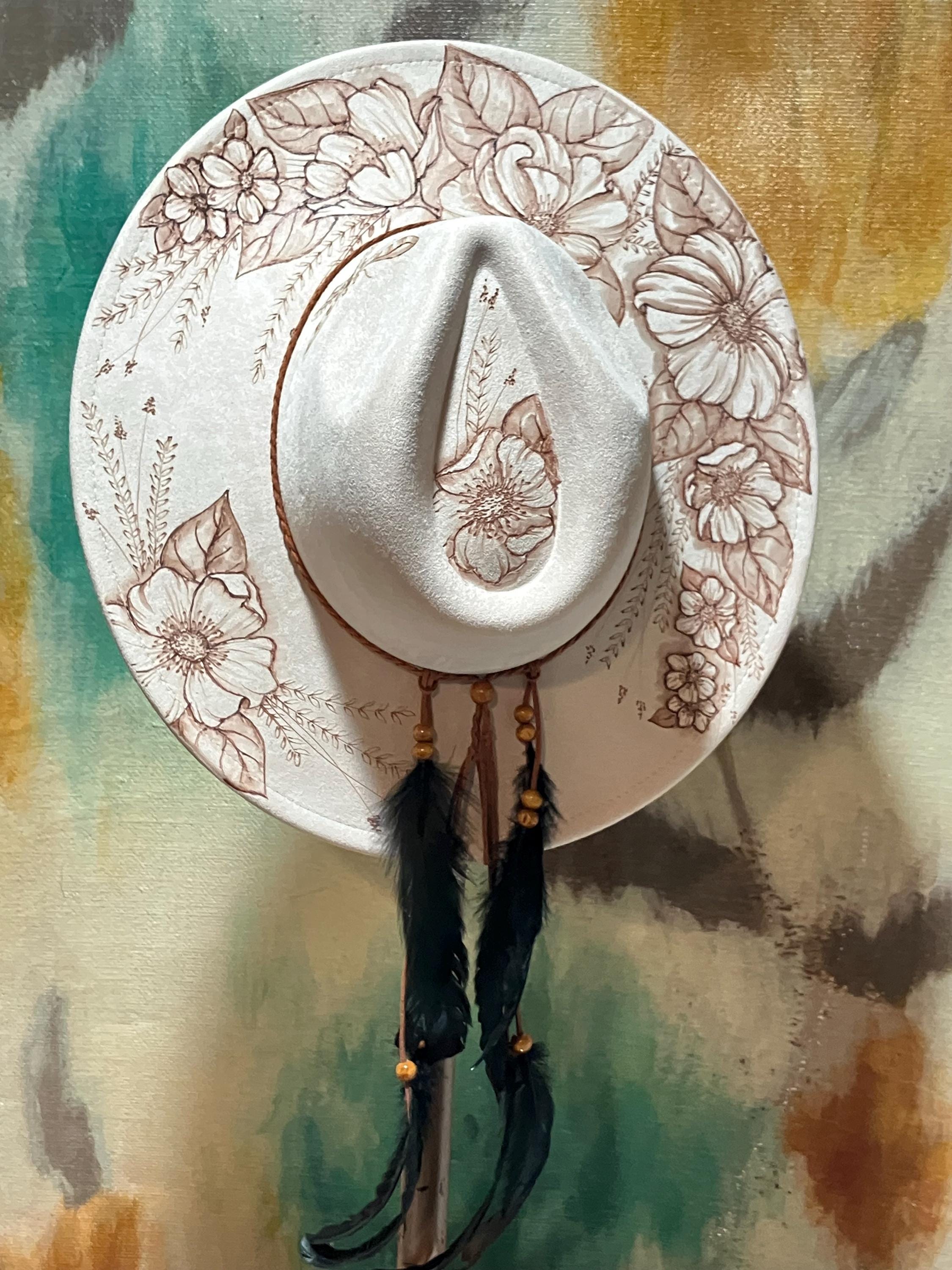 Enchanted Garden - Hand Drawn, Burned Art on Boho/cowboy  display picture 1