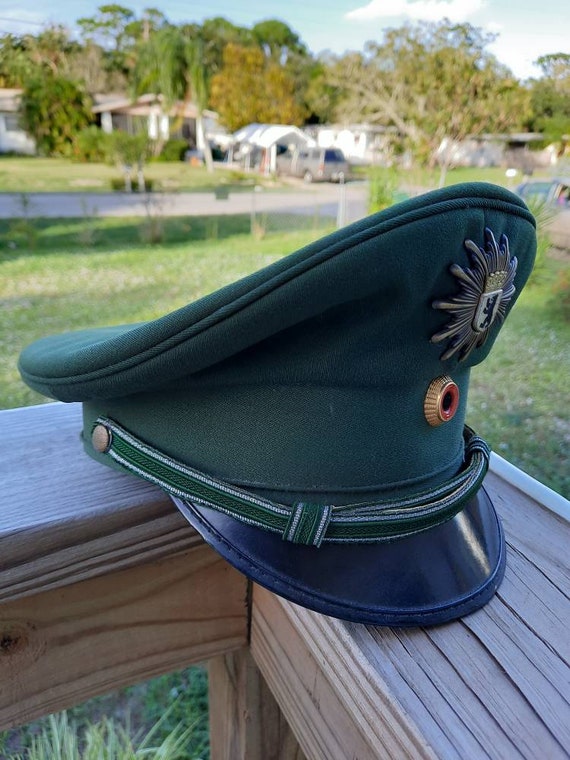 Vintage German Berlin State Police Cop Hat Helmet Cap… - Gem