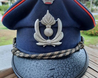Vintage Belgium Gendarmerie Police Officer Hat Helmet Cap  Collectable Collectors Badge Uniform Authentic Excellent Condition Military RARE