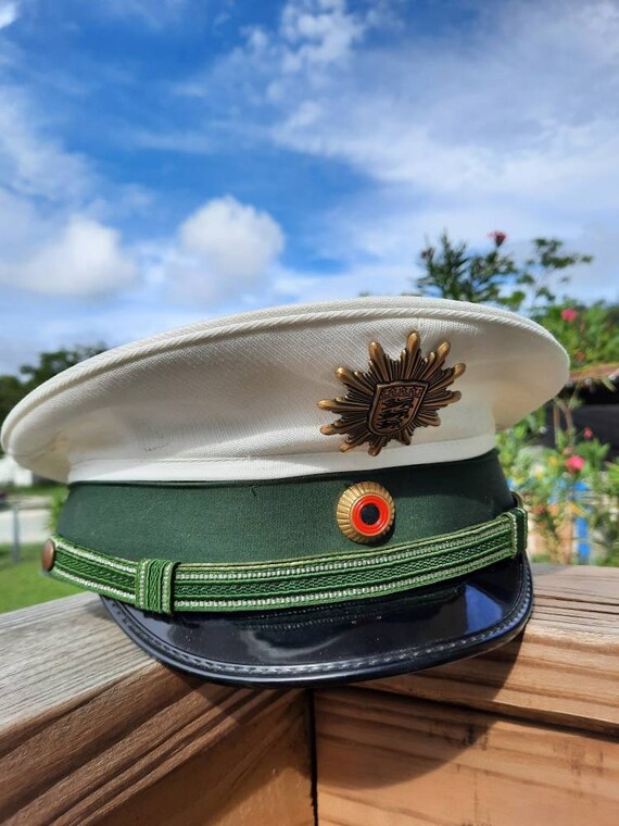 Vintage German Baden Police Officer Hat Helmet Cap Ke… - Gem