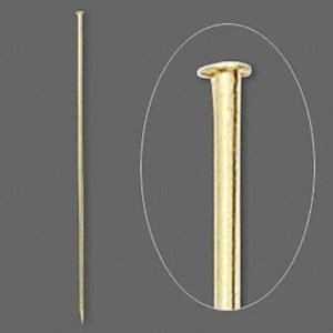 20 GOLD TONE 8 Inch Hatpin Blanks (Know Your Guage) 18 Guage Findings Stick Hat Pin We sell Stickpin Blanks Supplies Make Your Own