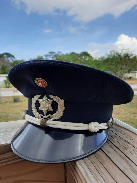 Vintage Portugal Police Officer Hat Helmet Cap Ke… - image 6