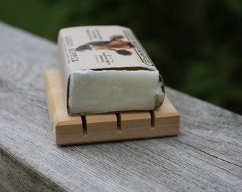 Natural  Cedar Wooden Soap Dish to Extend the life of Lucky Bear Soap