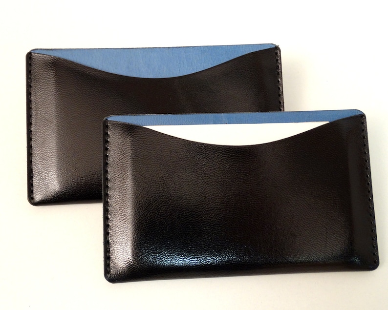 Business Card Cases Leather Case for Business Cards & Credit Etsy