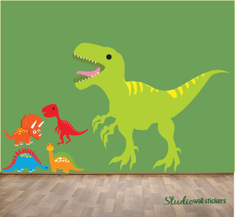 Dinosaur Decal Childrens Wall Decal EXTRA LARGE Etsy