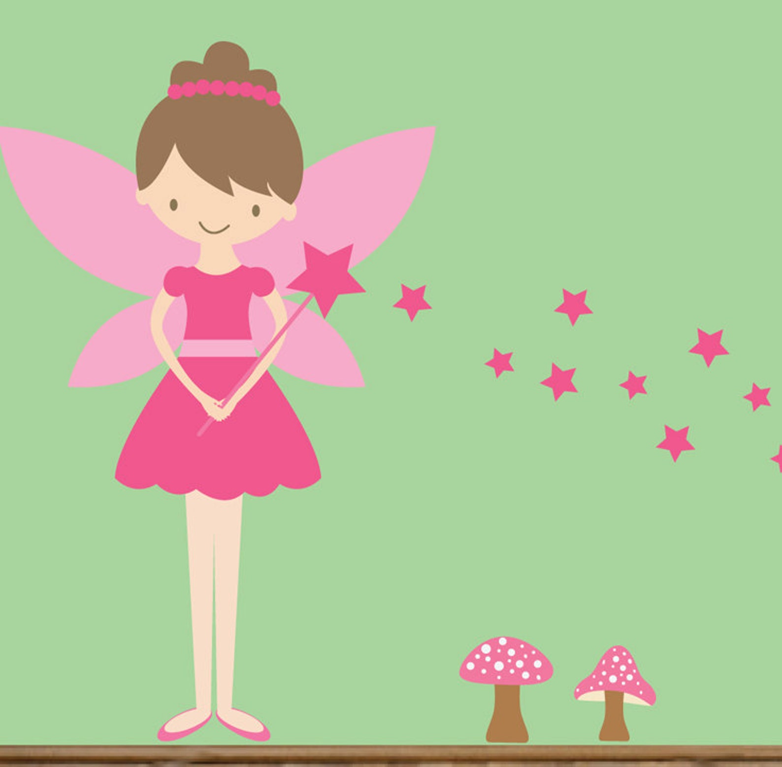 Fairy Wall Decal Childrens Reusable Decal Etsy