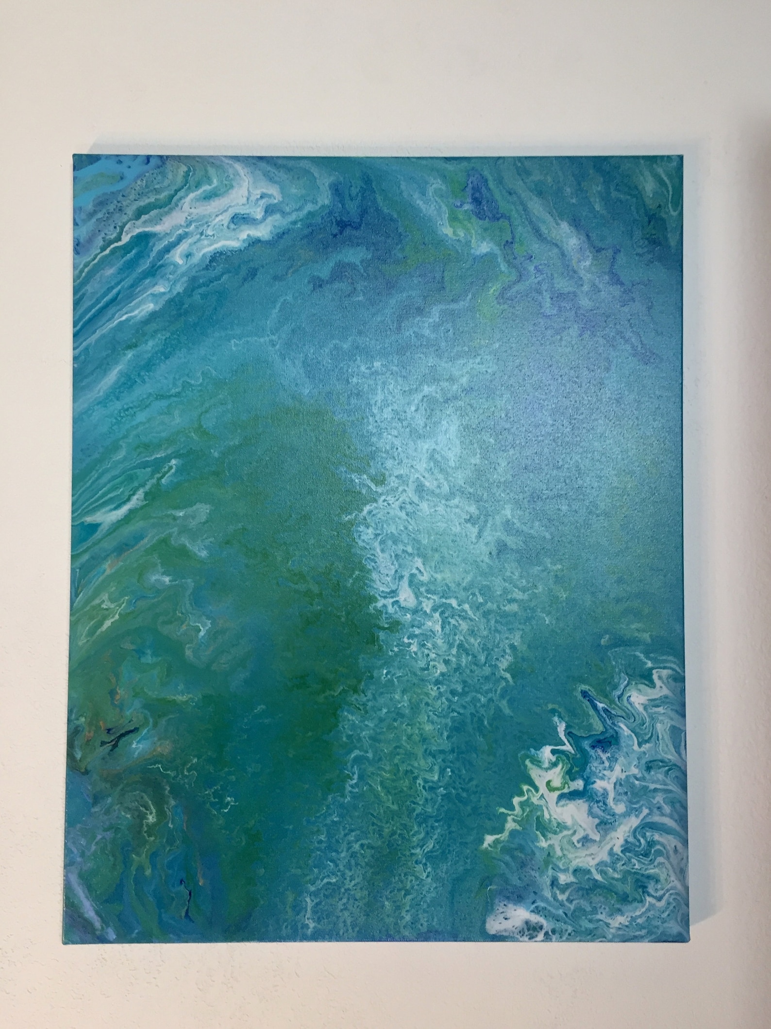 Ocean Wall Art Teal Abstract Art Original. Teal Abstract Etsy