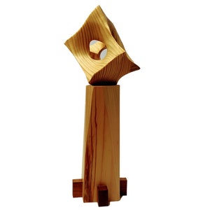 Modern Abstract 3d Wood Sculpture Décor Art  Natural Wood     Modern Wood Sculpture    Contemporary Pop Art   Fine Art Sculpture