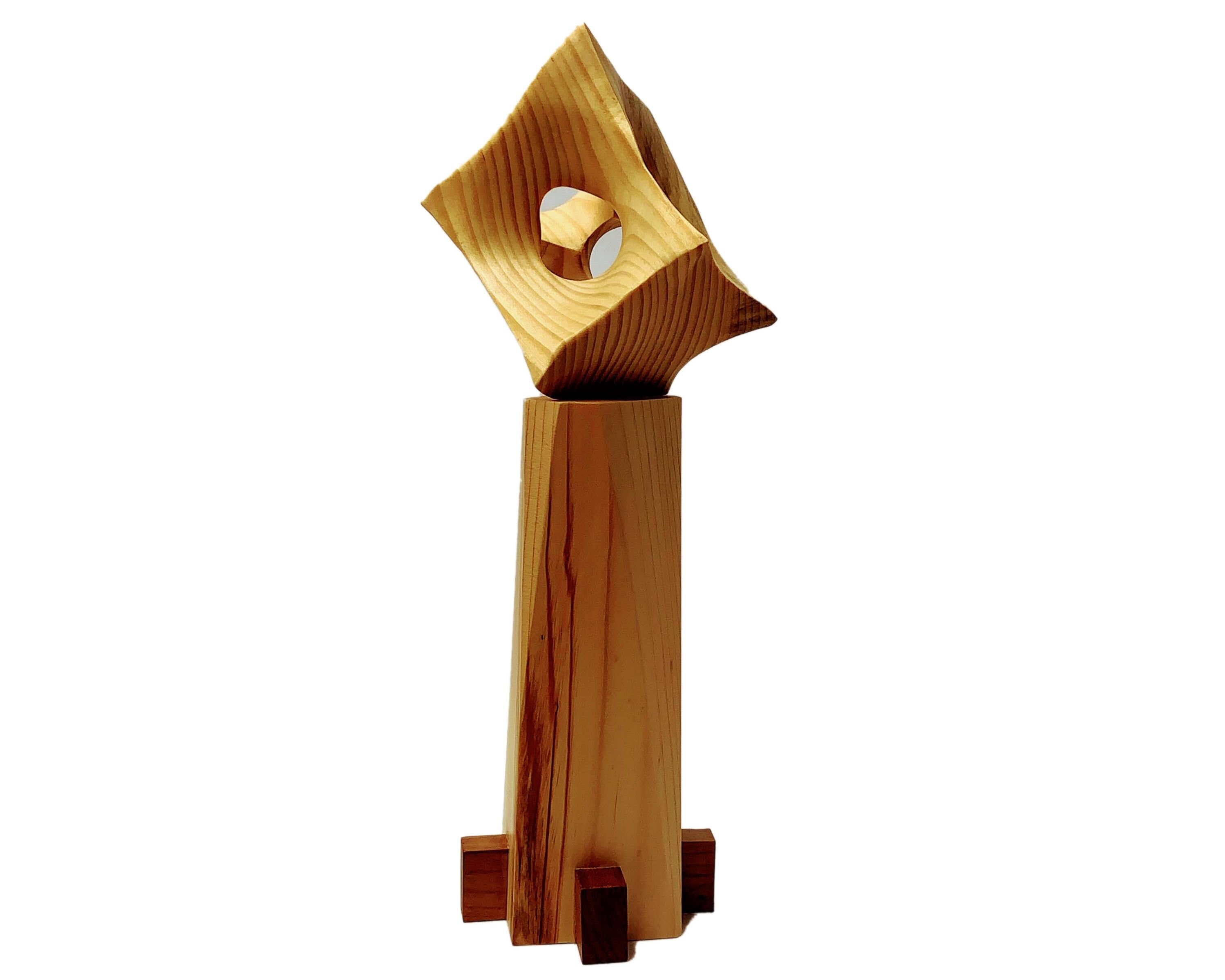 Modern Abstract 3d Wood Sculpture Décor Art Natural Wood Modern Wood