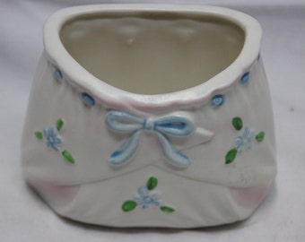 Vintage Diaper-Styled Relpo Ceramic Vase - Manufactured in Japan