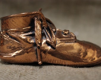 Vintage Bronzed Copper Baby Shoe