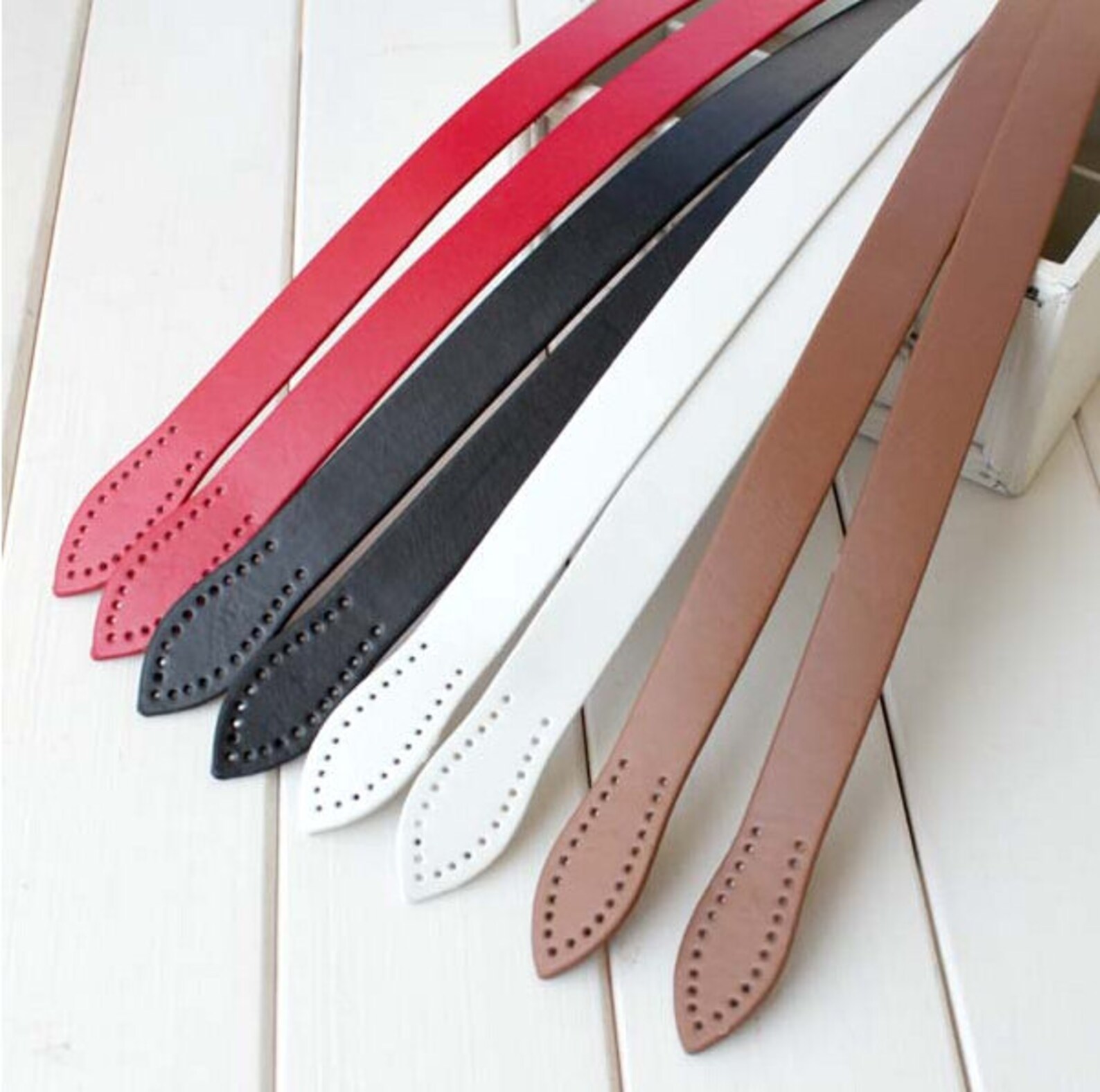 Pair PU Leather Bag Strap Material0.78 Band Leather Shoulder Etsy