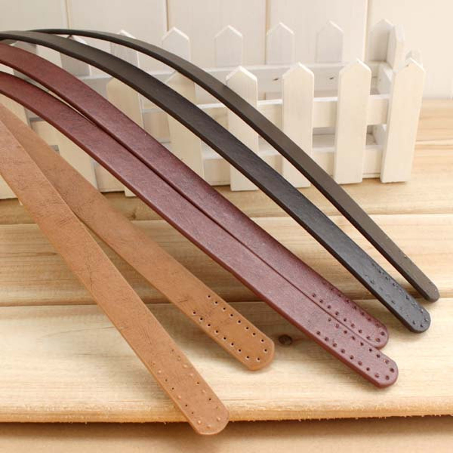 Pair PU Leather Bag Strap Material1inch Thick Leather Etsy