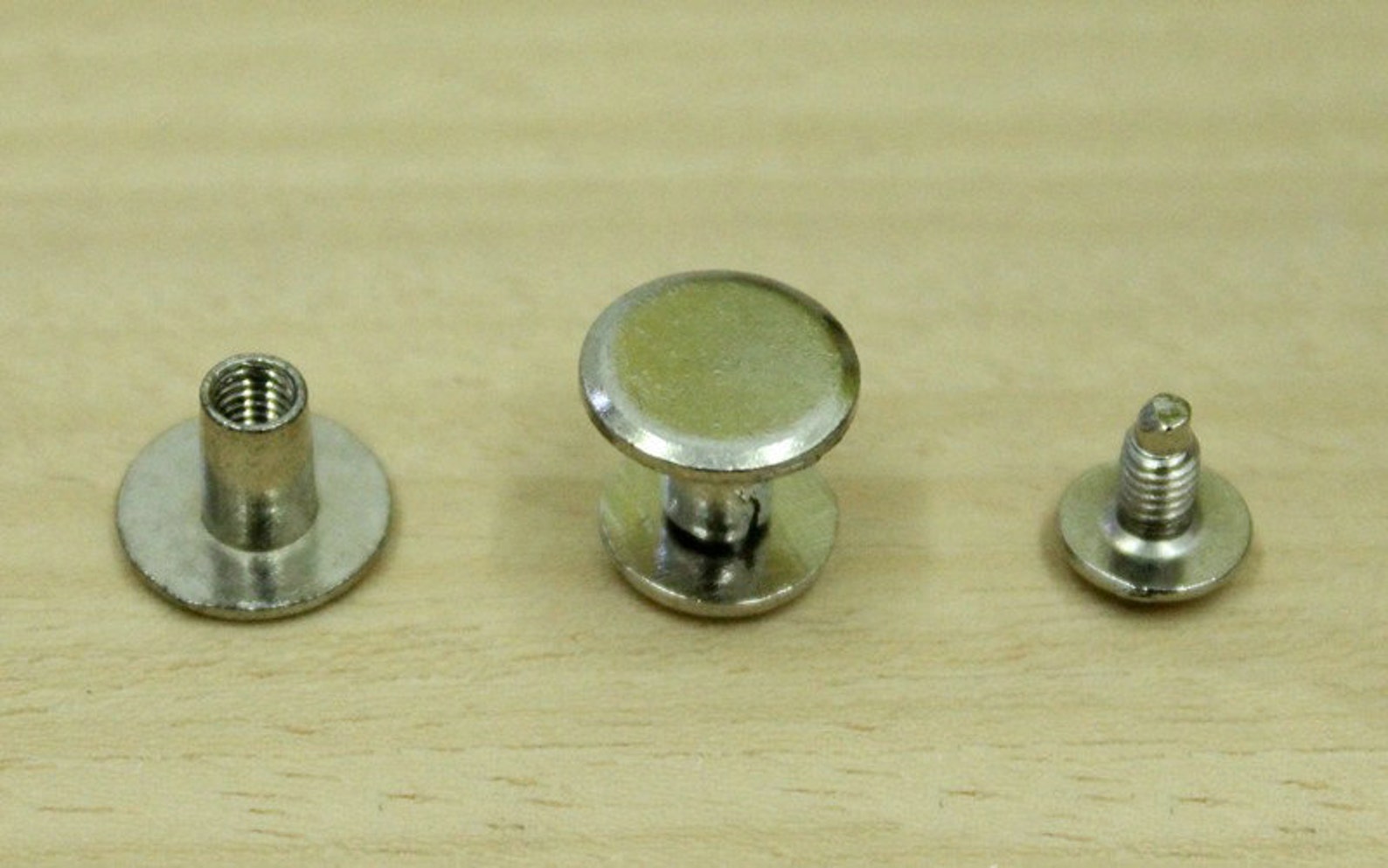 Flat Head Button Studs With Screwbackpolished Studclothing Etsy
