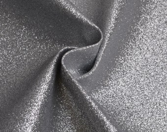 #14 Half Yard Faux Leather Fabric,Silver Glitter Leather For Wallets Purses Bag Making,Shiny Headwear Decorateor,Cell Phone Covers