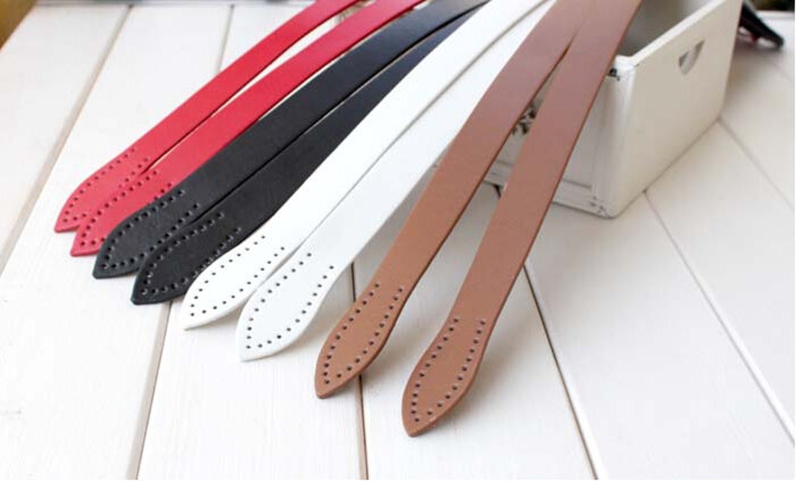 Pair PU Leather Bag Strap Material0.78 Band Leather Shoulder - Etsy