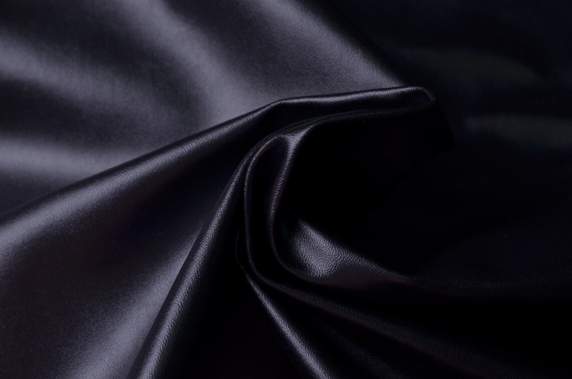 Half Yard Black Faux Leather Fabricblack Leather Upholstery - Etsy