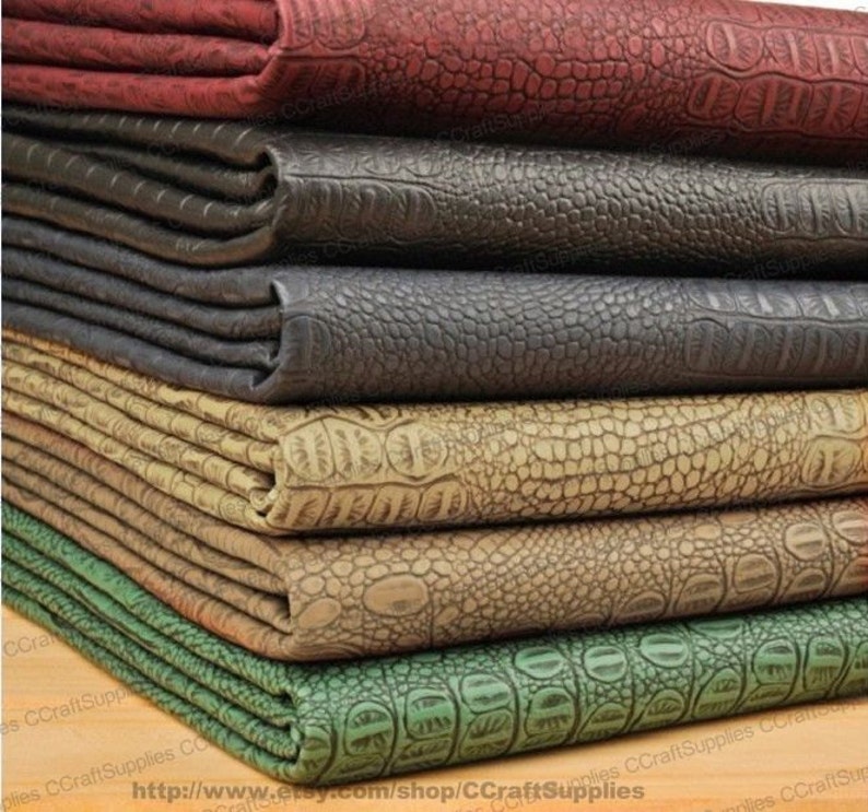 27 X 18 Faux Leather Fabricfaux Alligator Etsy