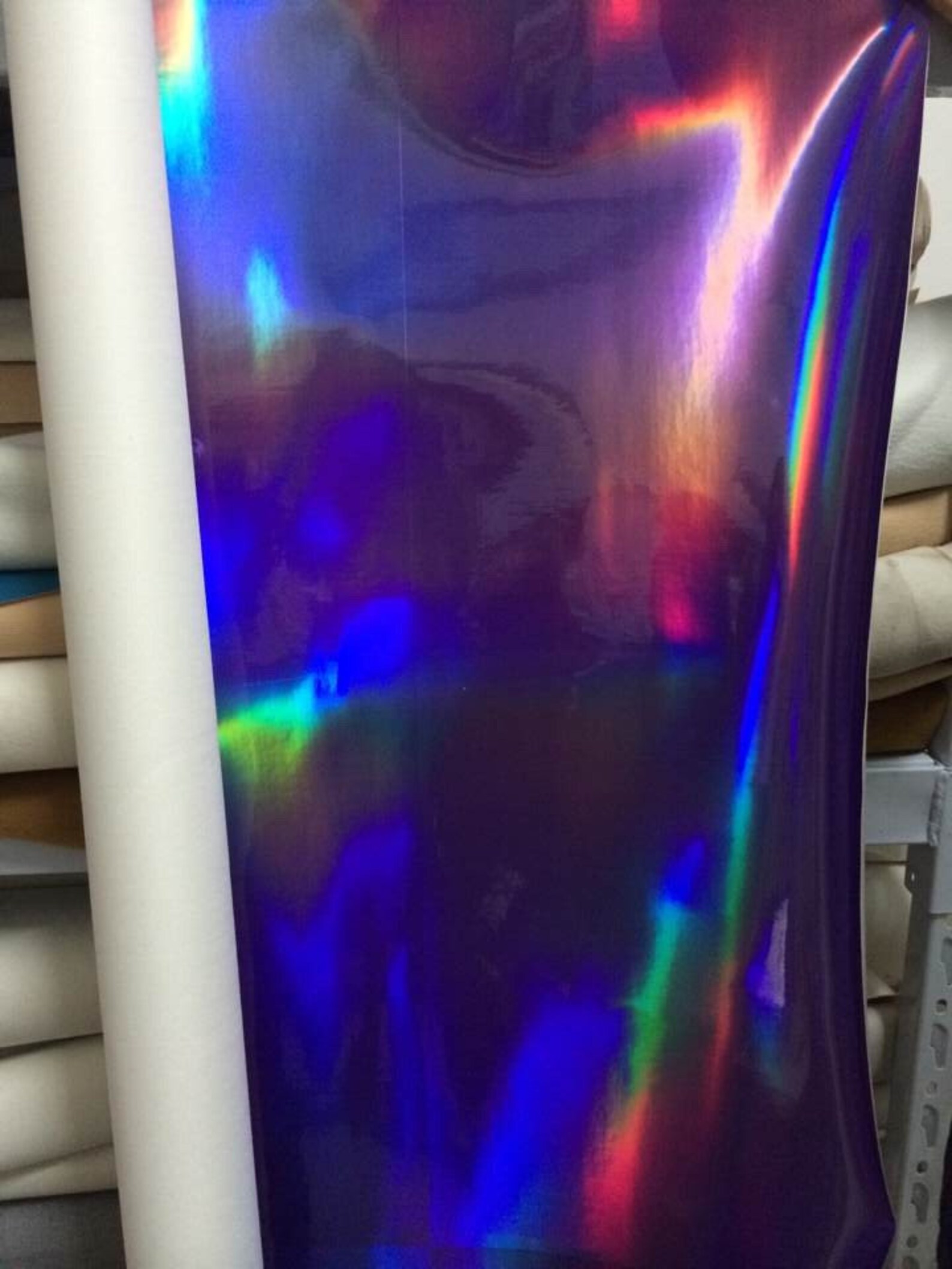 Purple Holographic FabricShiny PU Leather Fabric For Etsy
