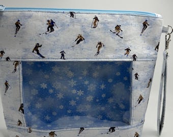 Project Bag, Window Bag, Storage Bag, Travel Bag, Ditty Bag, Bingo Bag, Knitting Bag, Sewing Bag, Crochet Bag, Snow Skiers