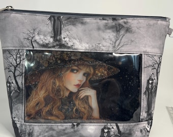 Project Bag, Window Bag, Storage Bag, Travel Bag, Ditty Bag, Bingo Bag, Knitting Bag, Sewing Bag, Crochet Bag, Witch Klimt