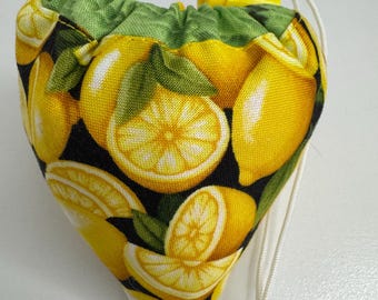 Shopping Bag, Market Bag, Reusable, Collapsable, Foldable, Citrus Lemon
