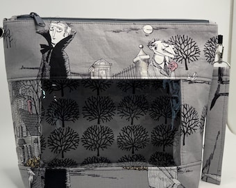 Project Bag, Window Bag, Storage Bag, Travel Bag, Ditty Bag, Bingo Bag, Knitting Bag, Sewing Bag, Crochet Bag, Ghastlies De Leon & Forest #3