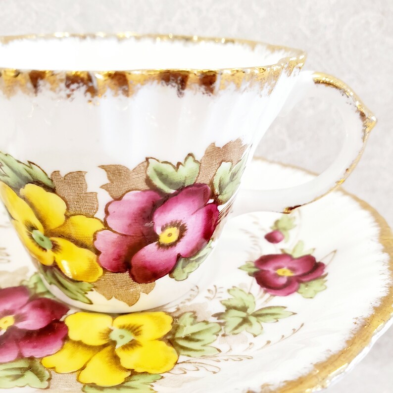 SALISBURY Vintage Bone China Vintage Tea Cup and Saucer Etsy