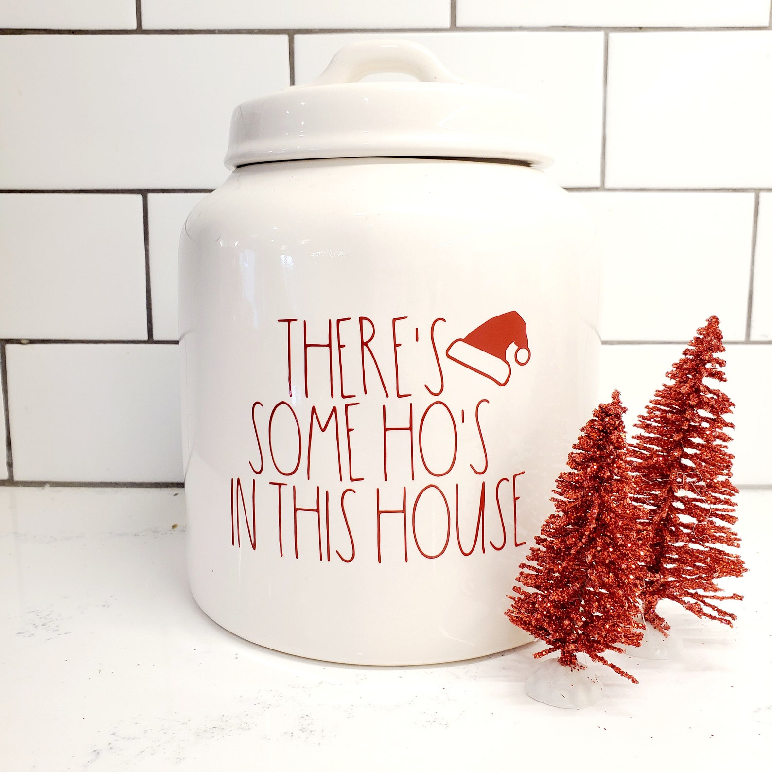 Some Hos in This House Funny Canister Size Christmas Themed Etsy