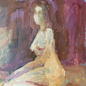 Matilda.  6x8 Original acrylic painting