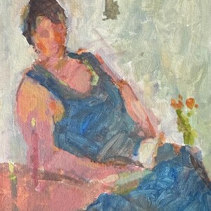 Letters.  6x8 Original acrylic painting