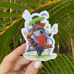 Fluss Banditen, Schatzsucher, Sommer Spaß Vinyl Sticker 3,5"