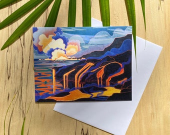 Kamokuna: Single Blank Greeting Card & Envelope