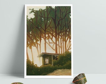 Malaekahana Cabin (12x16" Fine Art Print)