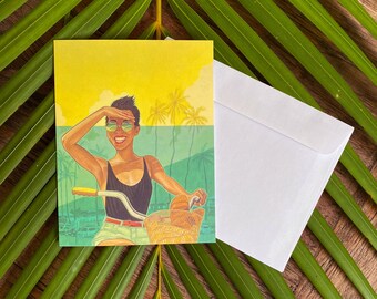 Called Out Sick: Single Blank Greeting Card & Envelope