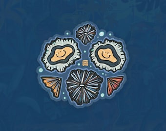 Opihi, Hawaiian Shell CLEAR Vinyl Sticker 3.5"