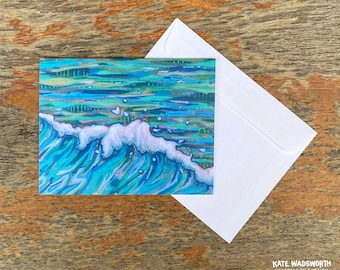 Swell: Single Blank Greeting Card & Envelope