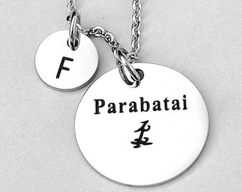 Stainless Steel Charm " Parabatai " Stainless Steel Charm Necklace, Stainless Steel Chain, Shadowhunter Inspired , Gift For Her, Runes ,