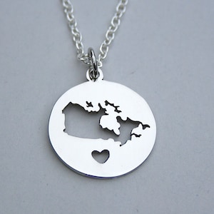 Collier du Canada, carte du Canada, fête du Canada, cadeau de citoyen canadien, cadeau d'étudiant universitaire, cadeau de touriste, acier inoxydable ne ternit pas,