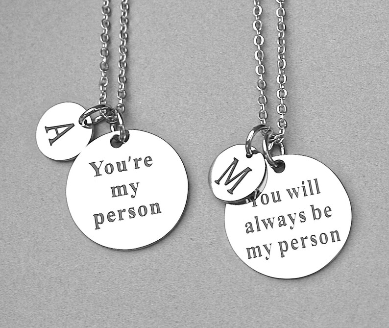Stainless Steel Necklace Set you're My Person Etsy