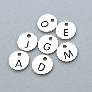 Add On  Initial , Initial Charm STAINLESS STEEL , Monogram , Personalize  Initial , Alphabet Charm