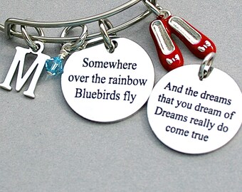 Stainless Steel Somewhere Over The Rainbow Bluebirds Fly, And The Dreams That You Dream Of Dreams Really Do Come True,Wizard Of Oz Inspired