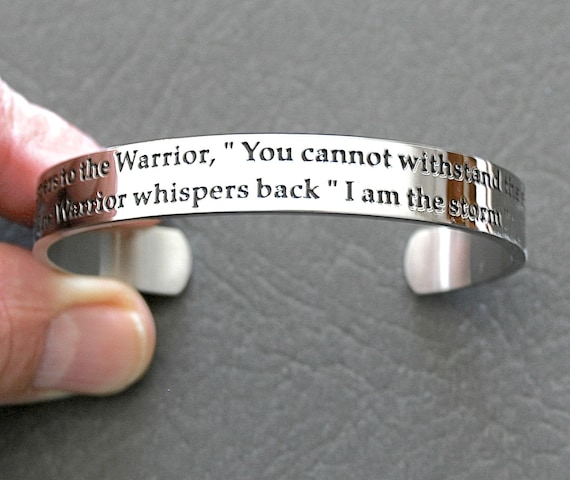 Sunflower Jewellery Cuff Bangle Bracelet Stainless Steel Inspirational Jewelry Gift I AM The Storm