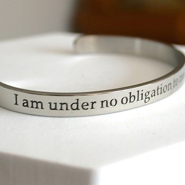 I Am Under No Obligation To Make Sense To You,Alice In Wonderland, Mad Hatter,Stainless Steel, Durable Long lasting,Two Sizes Available,C586
