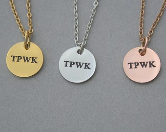 TPWK, Treat People With Kindness Stainless Steel Charm Necklace, Harry Styles Inspired, Fan Jewelry,