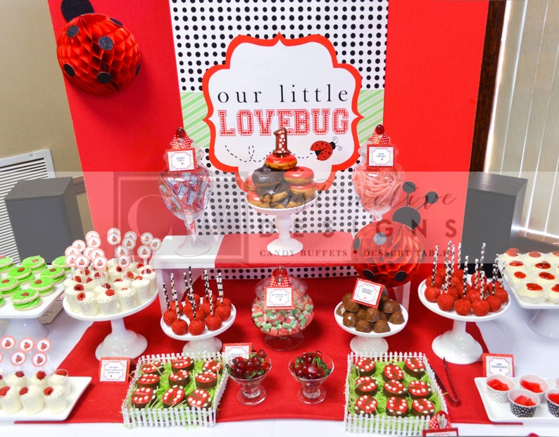 Ladybug Signs Printable Party Decorations Lovebug | Etsy