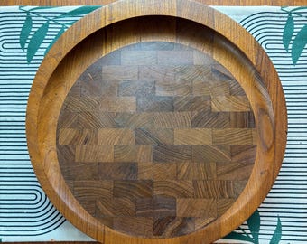 Dansk Designs Dinamarca Jens Quistgaard Bandeja de embutidos de teca Butcherblock