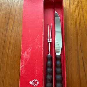 Raadvad Denmark Palisander Carving Messer Gabel Set Original Box